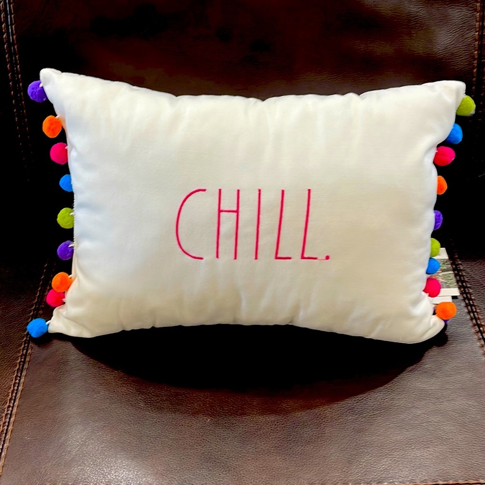 NWT Rae Dunn “Chill” Pillow